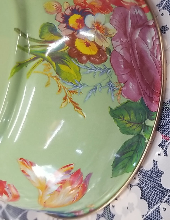 MACKENZIE CHILDS GREEN  FLOWER MARKET SMALL EVERYDAY BOWL Set of 4