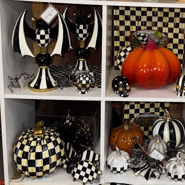 Mackenzie-Childs Courtly Check Large Wall Bat Halloween NEW NO BOX