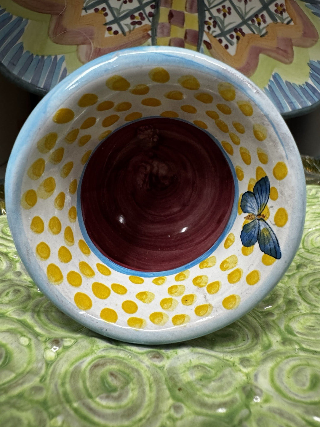 Mackenzie-Childs Vintage Ceramic Tea Light Votive Candle Holder from 2004