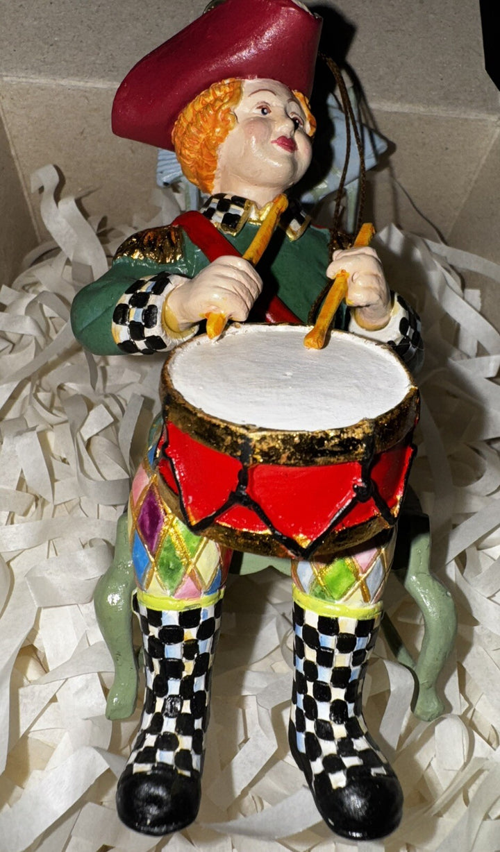 Mackenzie Childs Twelve Days Of Christmas Drummer Drumming  With Box