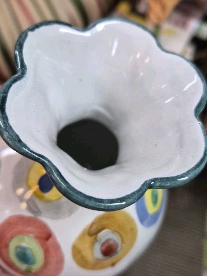 MACKENZIE CHILDS  Bubble BUD VASE Ceramic NEW- Retired Pattern