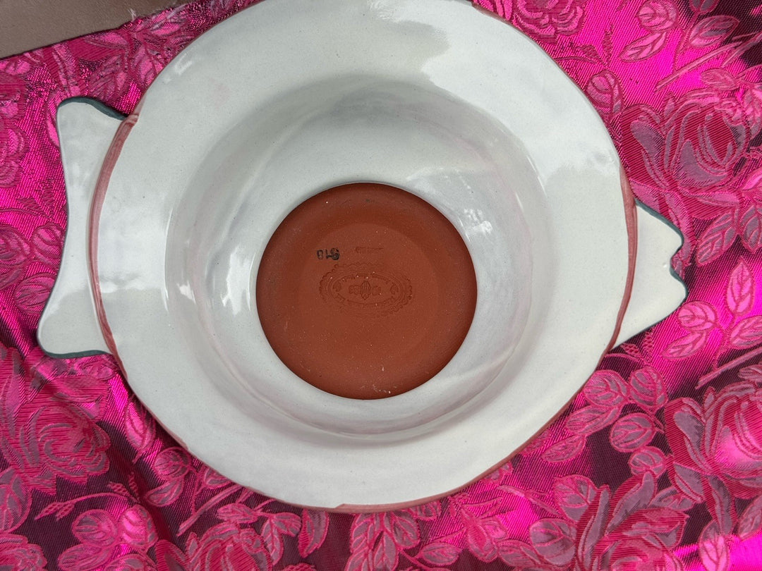 MacKenzie Childs Multi Colored Ceramic 8.5” Fish Bowl- Great Condition Retired