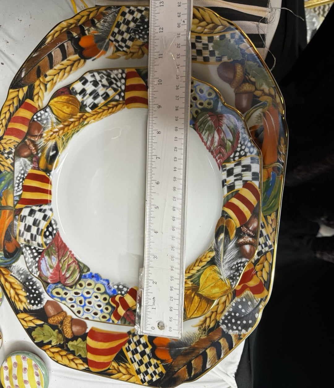 MacKENZIE CHILDS Pheasant Run - PLATTER 15.5”x12” Retired Design