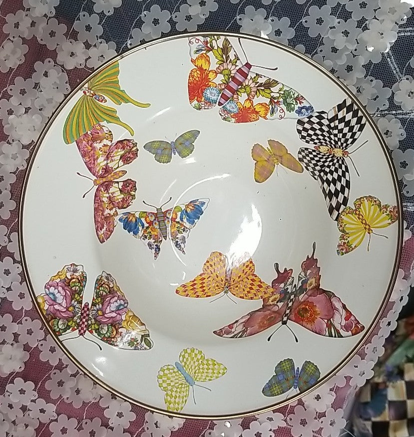 Mackenzie Childs Butterfly Everyday Bowls Set of  4 - *RARE Retired
