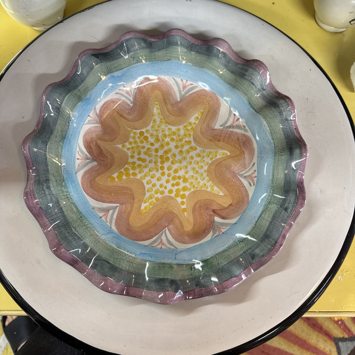 MacKenzie Childs Taylor Brittany    Dinner Plate Fluted 11"  2002
