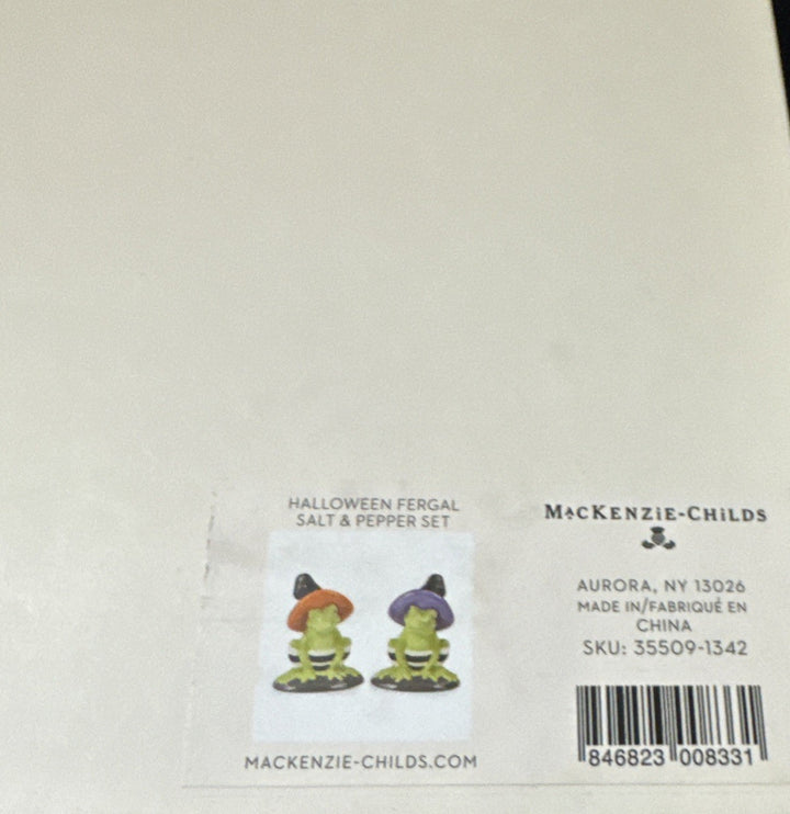 MacKenzieChilds Witches Hat Fergal Salt & Pepper Set New In Box