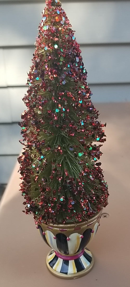 MacKenzie-Childs Sugarplum  Small BOTTLE BRUSH TREE Retired