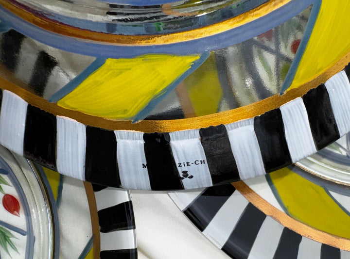 MacKenzie Childs Circus Tulip • Luncheon Plate 9"  Retired New