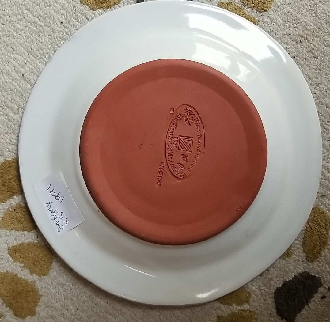 MacKenzie-Childs Vintage Brittany Dessert Plate 8.5” vintage 1991