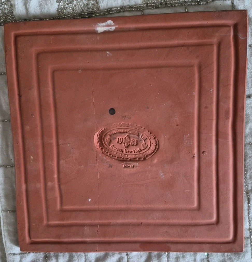 MACKENZIE CHILDS Taylor  HOT PLATE TRIVET TILE 8”x8”  King Ferry- 2nd Read