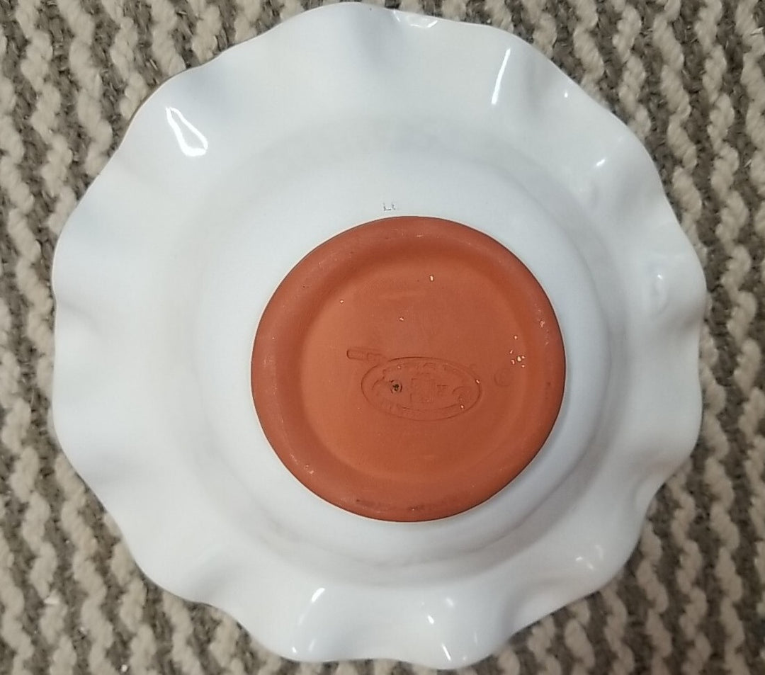Mackenzie Childs Blue Honeymoon  Fluted  Breakfast bowl 8.5” Ceramic