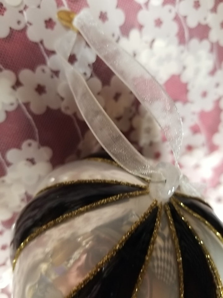 Mackenzie Childs Hot Air Balloon Glass Ornament