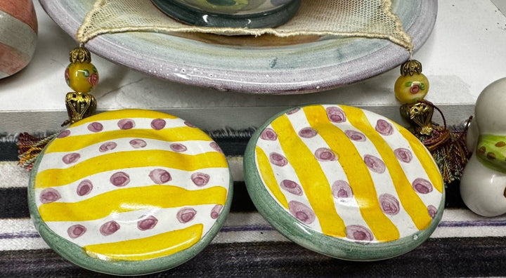 Mackenzie Childs Wallcourt One Bixley“  Knob-2.5”  Terracotta Made In Aurora