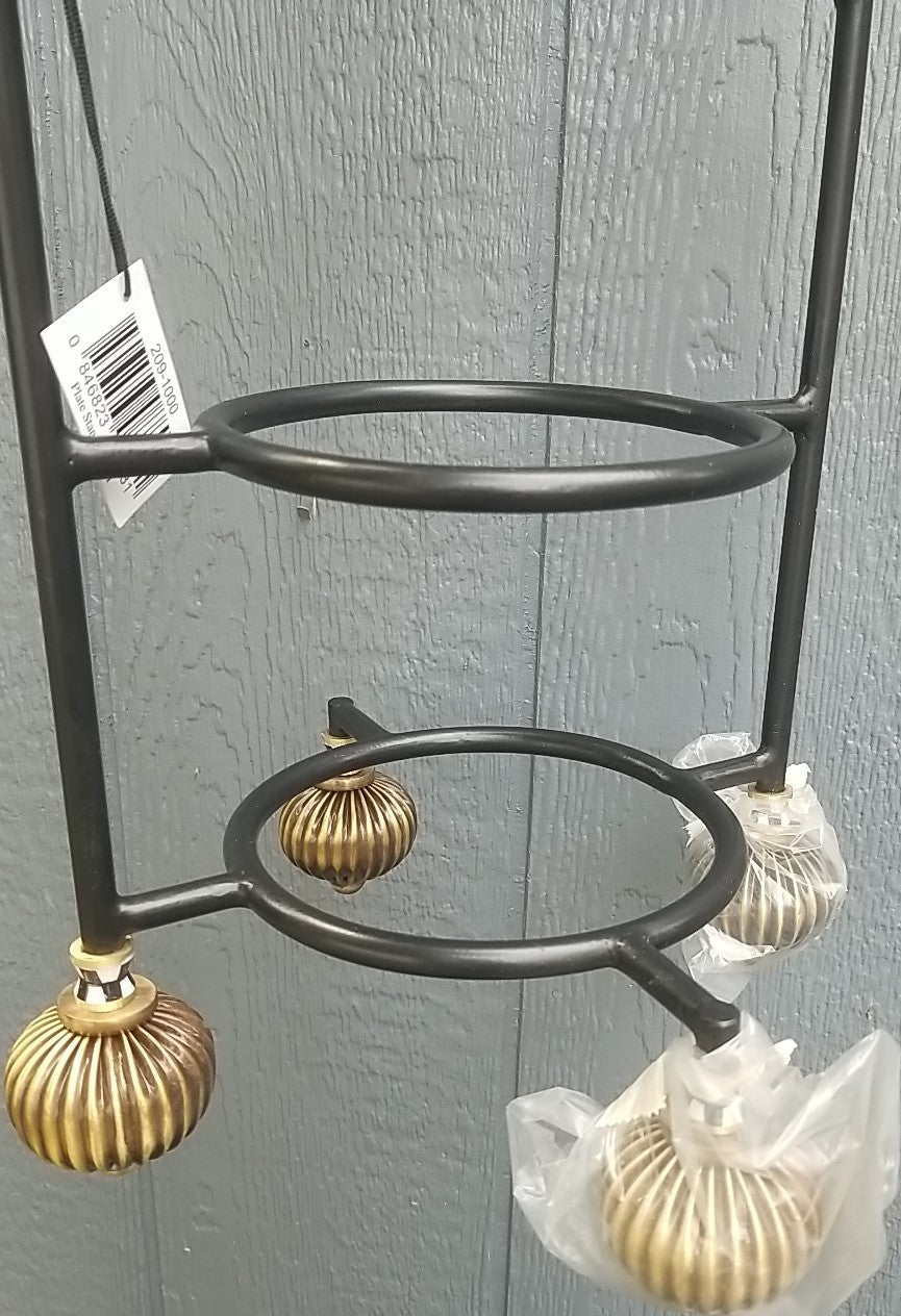 Mackenzie Childs Large 3 Tiered Courtly Check Serving Stand small-new With Box