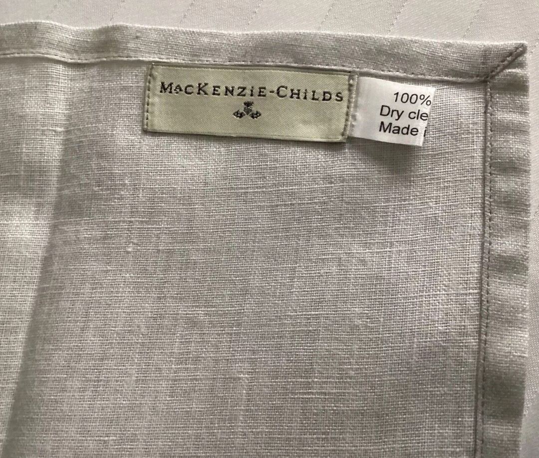 MACKENZIE CHILDS  Linen Christmas Tea Towel- Retired Farm Scenery Winter- Rare