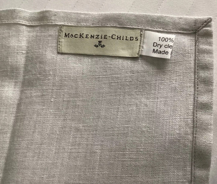 MACKENZIE CHILDS  Linen Christmas Tea Towel- Retired Farm Scenery Winter- Rare