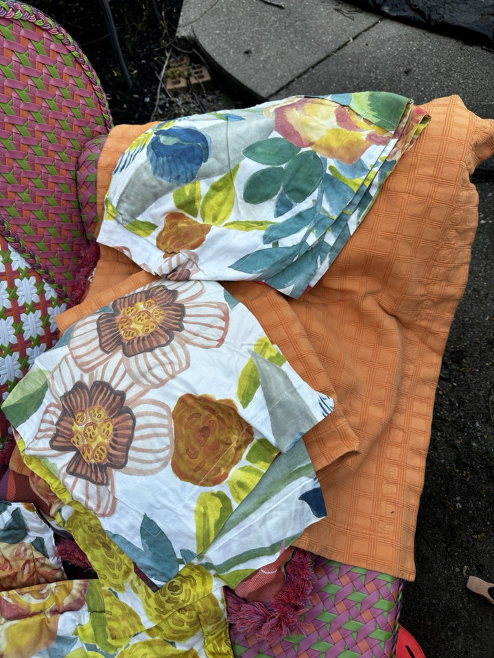 Mackenzie Childs Kira's Garden Comforter Full/Queen 4 Shams