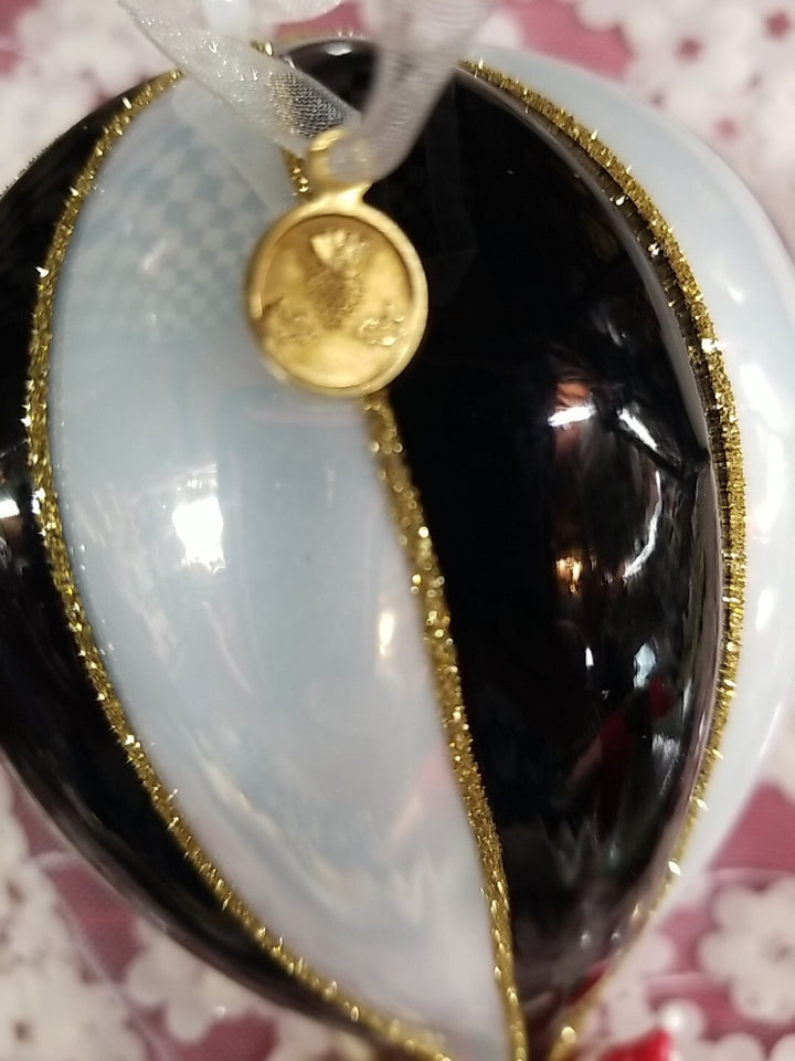 Mackenzie Childs Hot Air Balloon Glass Ornament