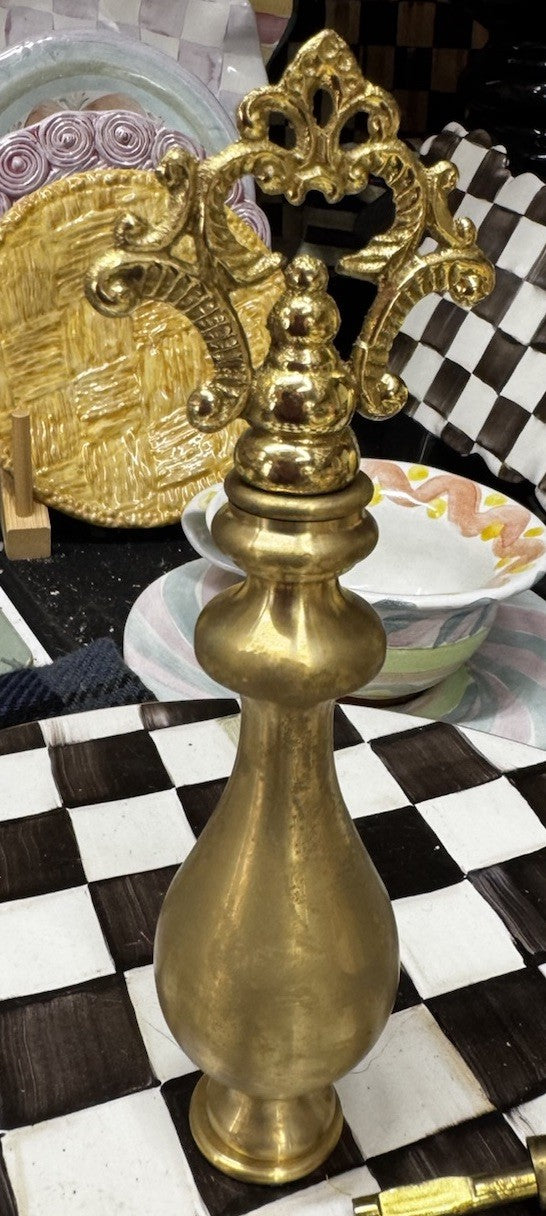 MACKENZIE CHILDS  CHEESE COURSE Hardware Set 8” Tall Brass