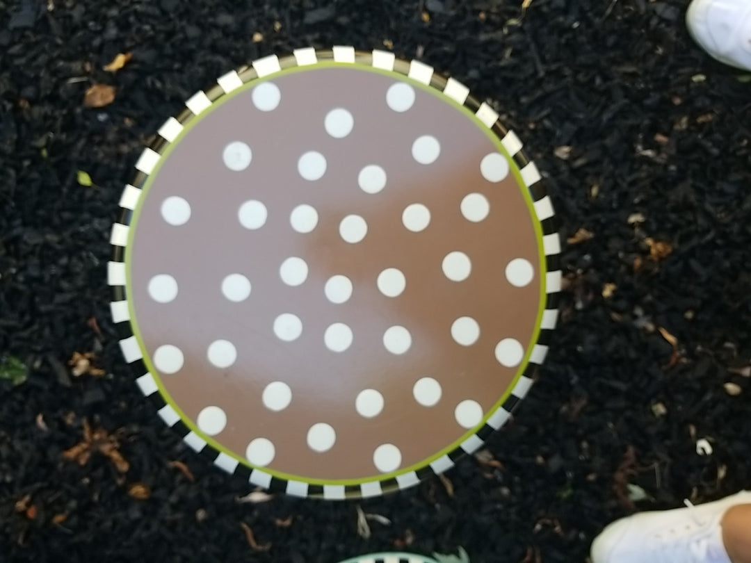 MacKENZIE CHILDS RETIRED Outdoor Metal  Toad Stool- Small