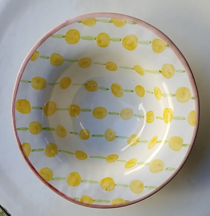 MacKenzieChilds Wallcourt  Fenwick Ceramic Bowl 8.25" Long - 3” Tall