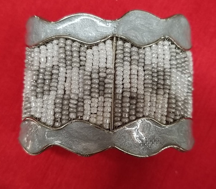 Mackenzie Childs Beaded Check Multicolor   NAPKIN RINGS Retired Set of 4 New