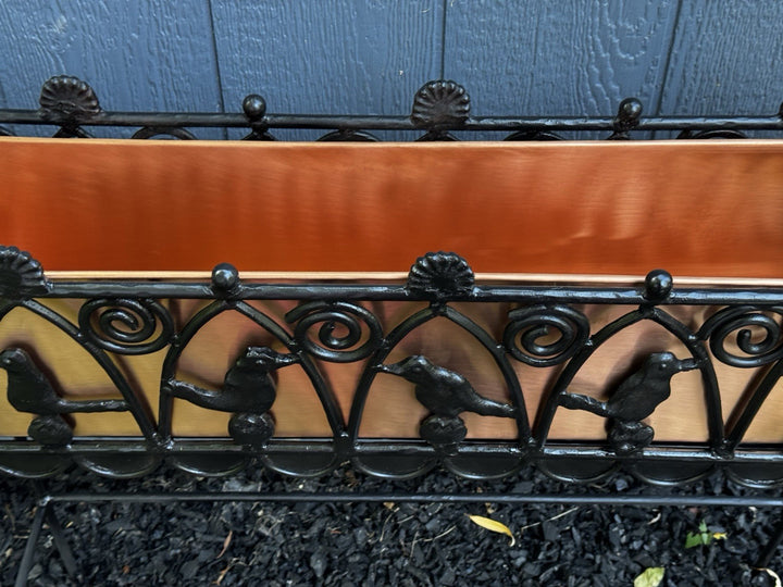 Mackenzie Childs  CAST IRON And Copper Bird On Ball  PLANT -FLOWER STAND