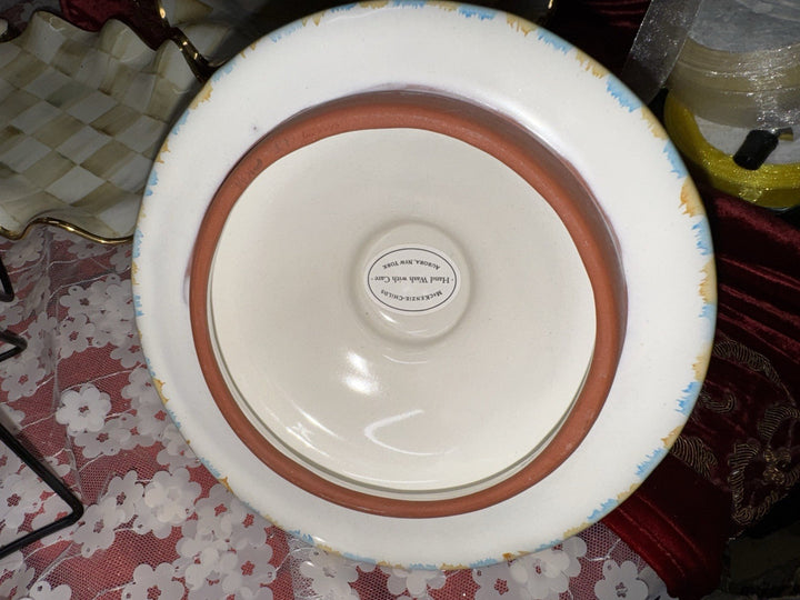 Mackenzie Childs Odd Fellows Hand Painted Ceramic Groovy Canister Lid Only