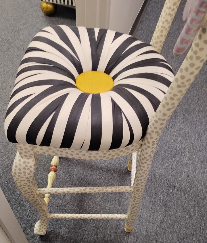 Mackenzie Childs furniture Counter Height Chair Freckle Fish Stool -excellent