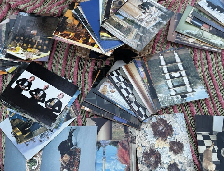 Huge Collection of Mackenzie-Childs Postcards RARE! More Than 115 In Wicker Box