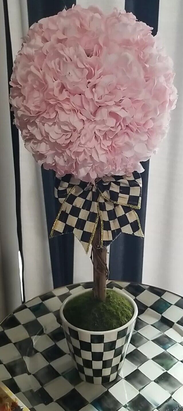 Brand New Mackenzie Childs Pink Topiary Small Drop In…