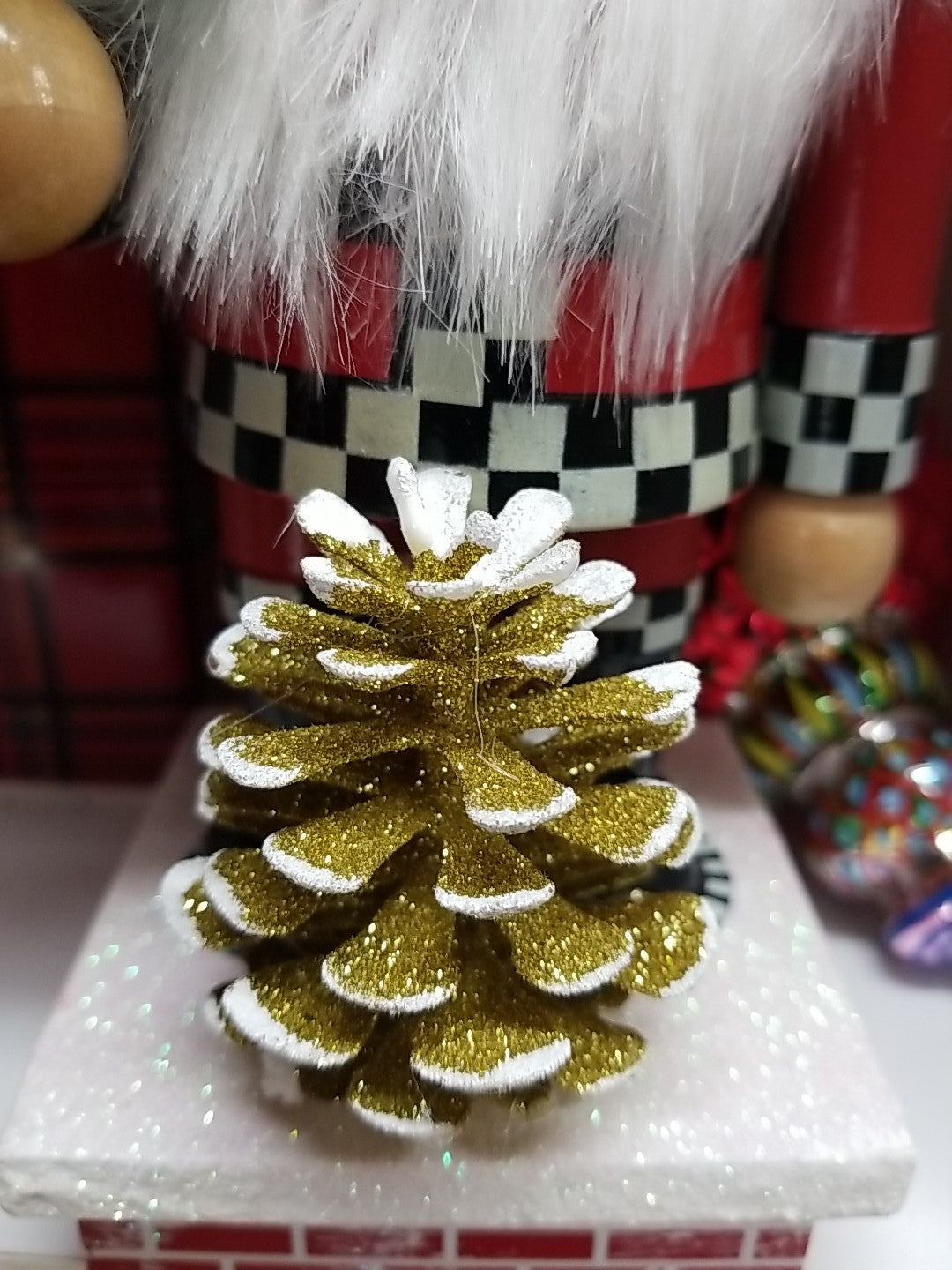 MacKenzie Childs Rooftop Santa Claus Nutcracker 9" Tall Christmas- New