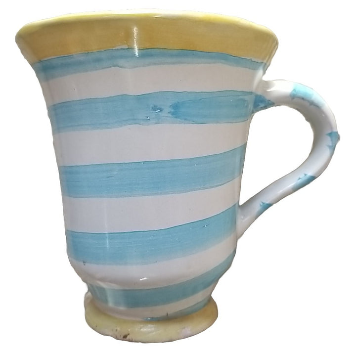 MacKenzie Childs Wallcourt Spencer Footed  MUG  Retired Pattern