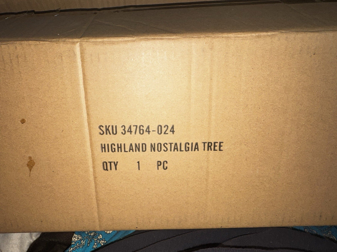 MACKENZIE-CHILD'S"HIGHLAND NOSTALGIA" DECORATIVE MINI HOLIDAY TREE,NEW, RETIRED