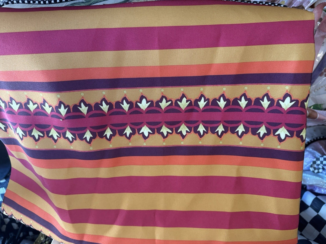 MacKenzie Childs Fabric By The 1/2 Yard Outdoor Sunburst Fabric New