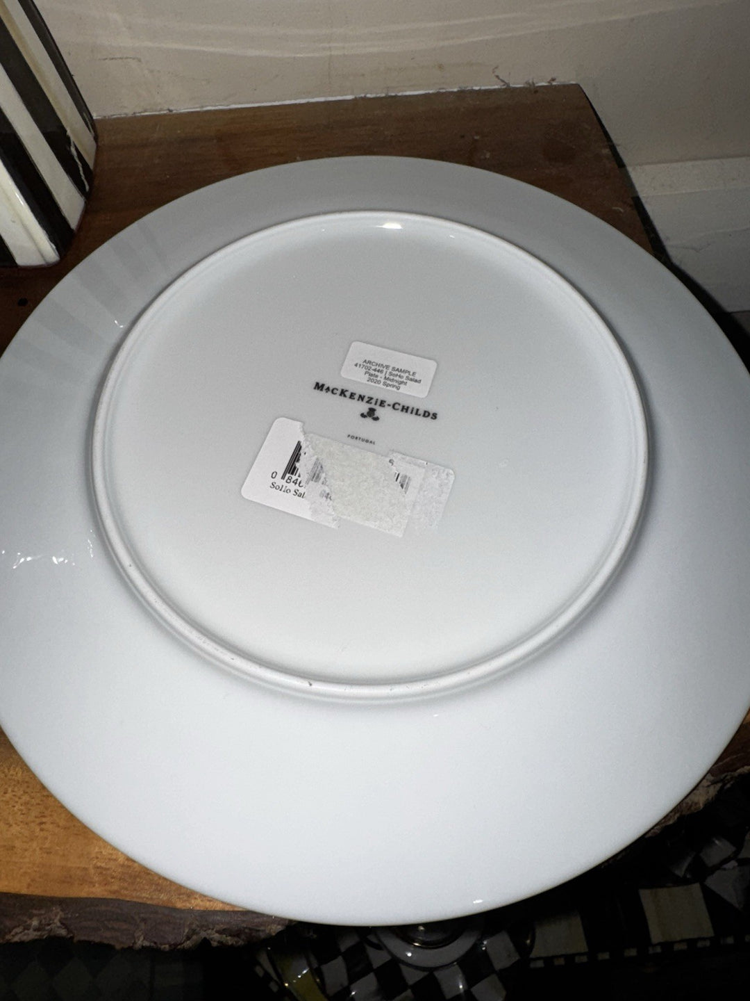 Mackenzie Childs SoHo Salad 9”Plate Midnight Retired
