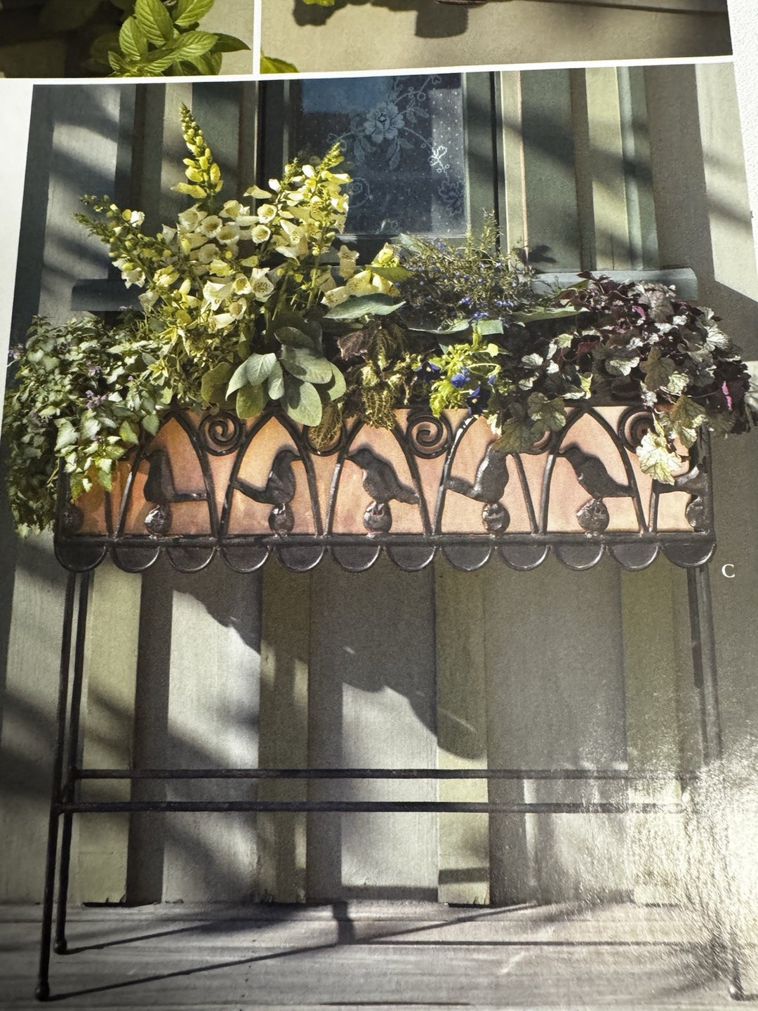 Mackenzie Childs  CAST IRON And Copper Bird On Ball  PLANT -FLOWER STAND