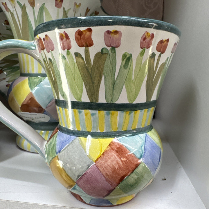 NEW One Mackenzie Childs Poplar Ridge TAYLOR MUG  Ceramic Majolica