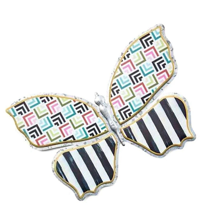 Mackenzie Childs Always Flowers Medium Outdoor Butterfly Wall Decor Metal NIB