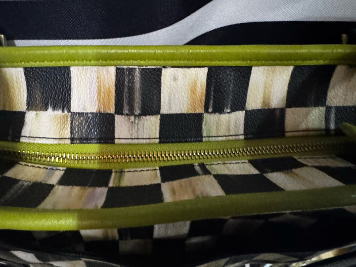 Stunning Mackenzie Childs Courtly Check Tote Bag Large