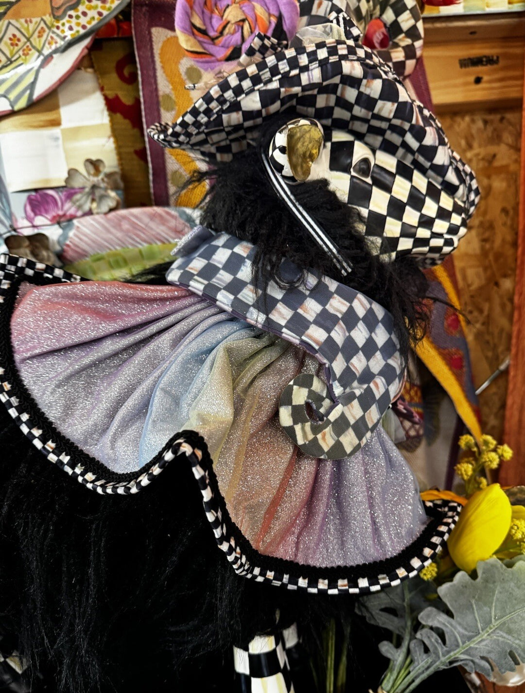 Mackenzie Childs Trick or Treat Fascinator Fancy Collar- New