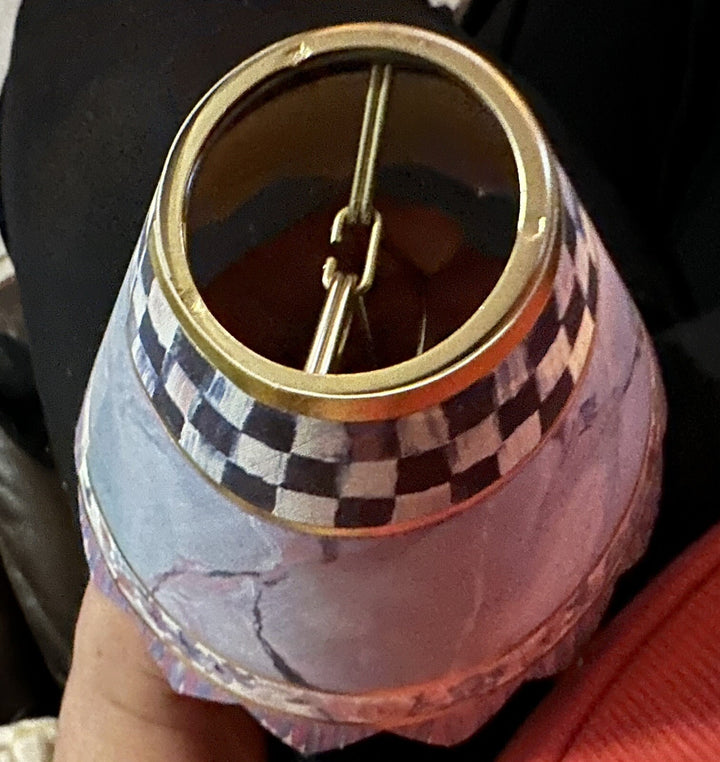 Mackenzie Childs follower clip for vintage paper lampshades