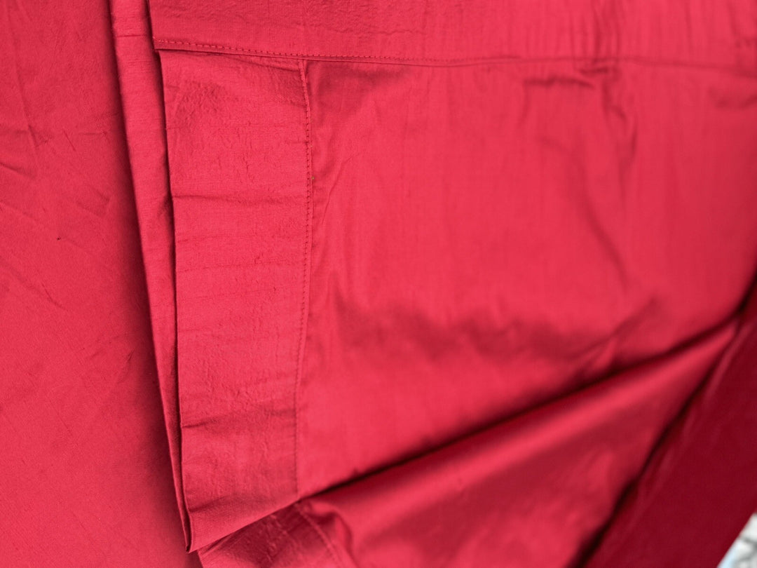 RETIRED Mackenzie Childs Hollies Berry  90" Round TABLECLOTH/UNDERSKIRT- Silk