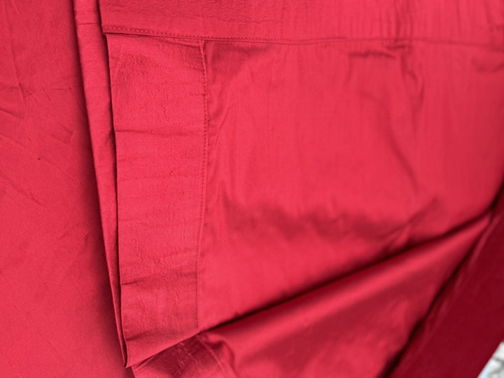 RETIRED Mackenzie Childs Hollies Berry  90" Round TABLECLOTH/UNDERSKIRT- Silk