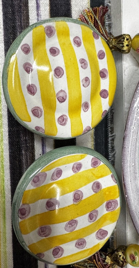 Mackenzie Childs Wallcourt One Bixley“  Knob-2.5”  Terracotta Made In Aurora