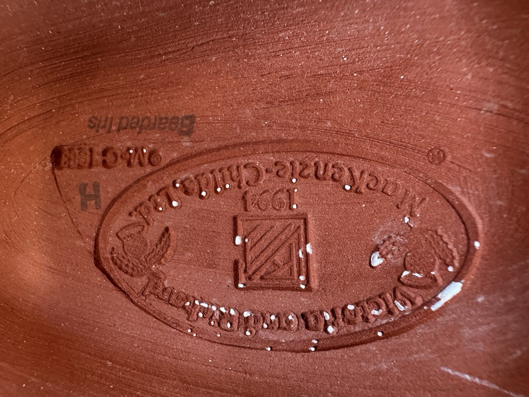 MacKenzie Childs Taylor Bearded Iris  Oval Serving Bowl with Lid 13.5”x 9.5”