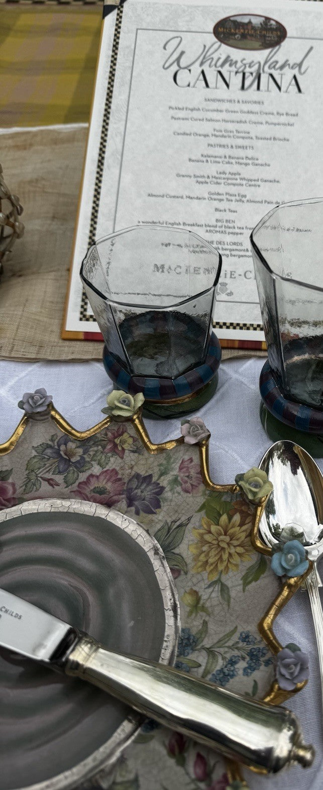 Mackenzie Childs Vintage  Silver-plate  Silverware Place Setting  Set Of 5