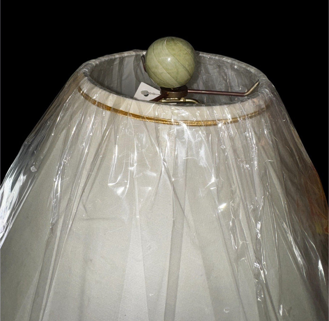 Mackenzie Childs Lamp Globe Green Check - Made In Aurora