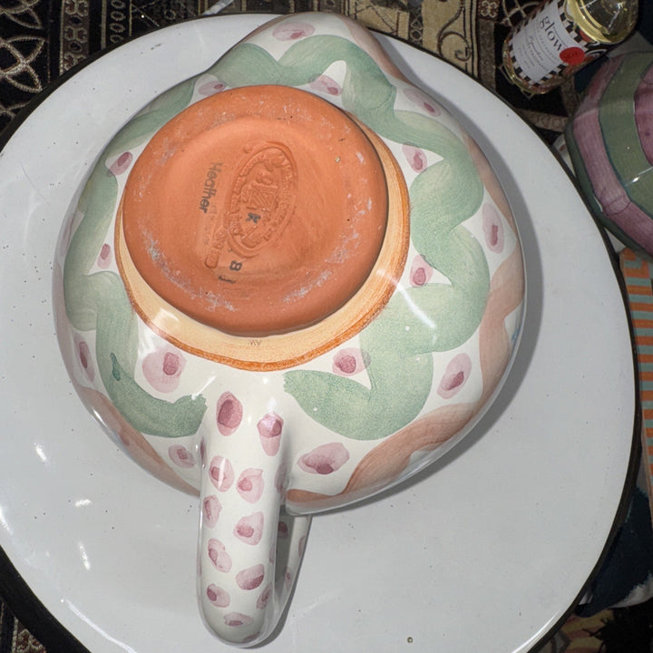 Mackenzie Childs Ceramic Taylor Heather Teapot- Retired 1990