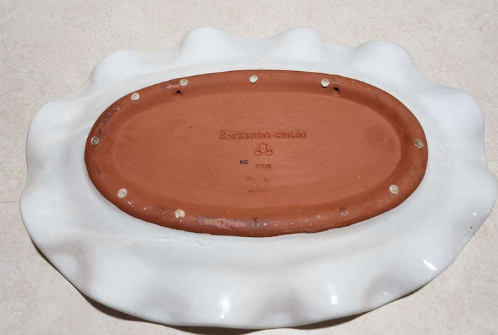 MACKENZIE CHILDS FLUTED Odd Fellows  CERAMIC Platter 16”x11” Retired